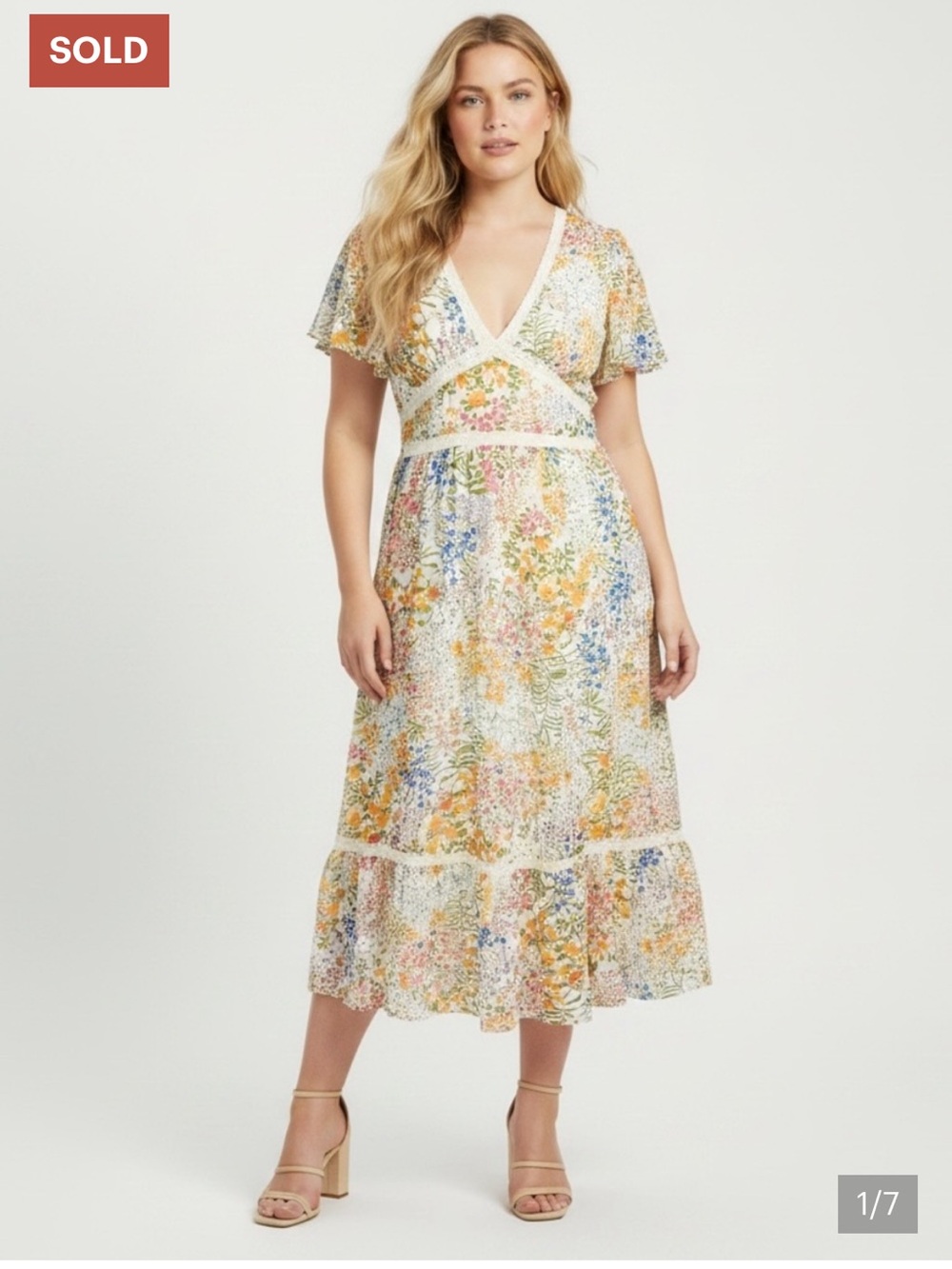 IN LOOM Floral Prairie Midi Dress
